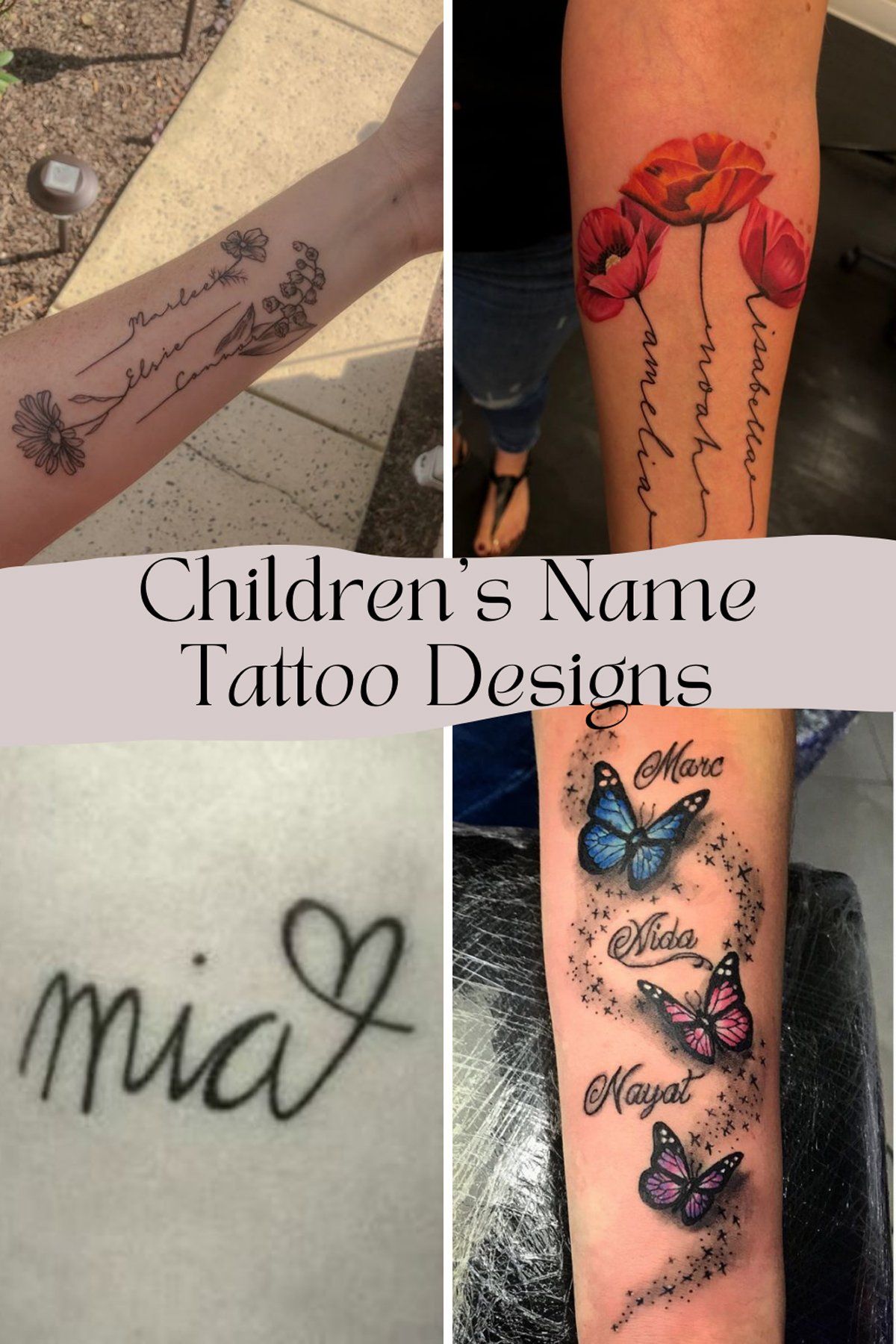61 sweetest kids name tattoos baby name ideas – Artofit