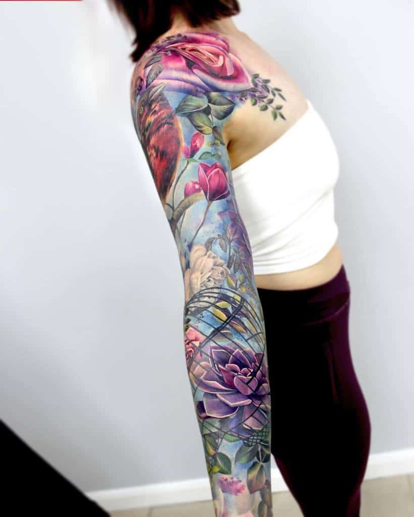 Flower Tattoo Sleeve Ideas