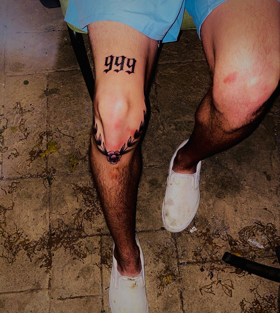 999 Tattoo | Simple Leg Tattoos
