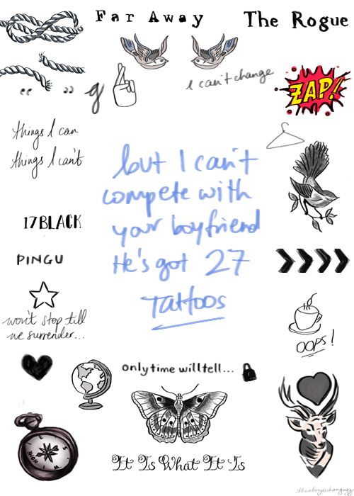 Lyric Tattoo from One Direction
