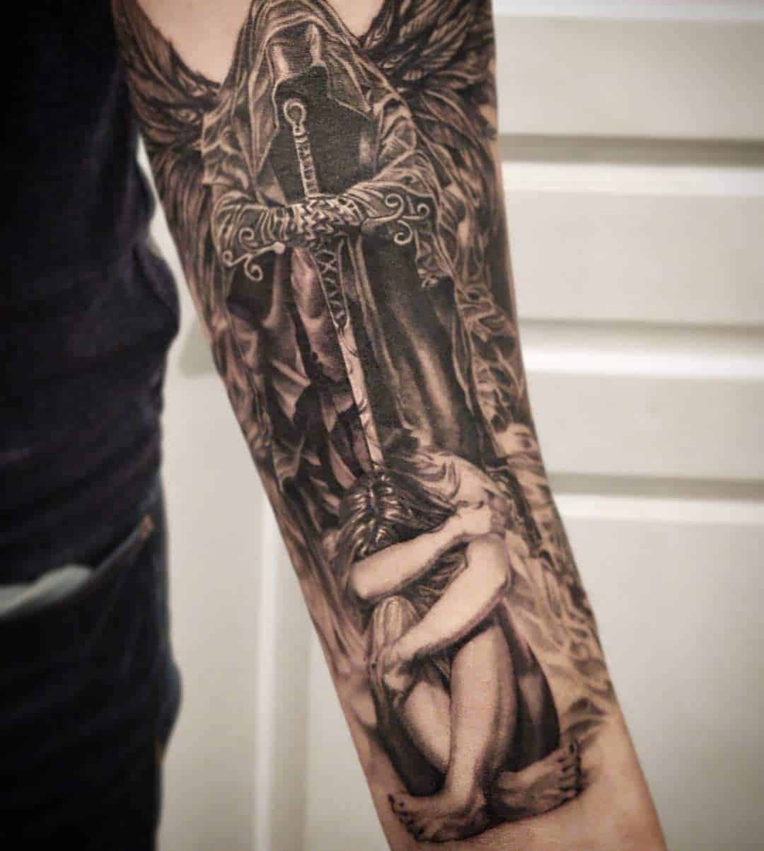 Angel Of Death Tattoo Chest