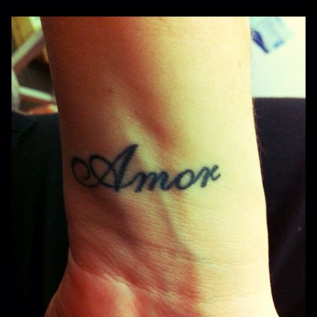 Minimalistic love tattoo