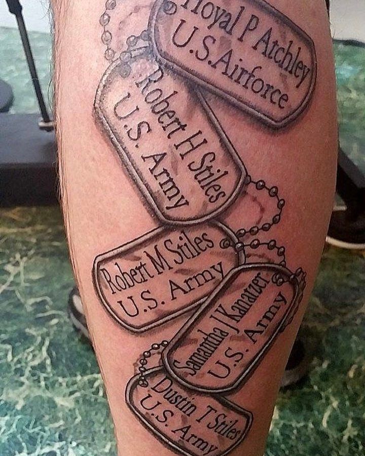 Tattoo honoring a fallen comrade