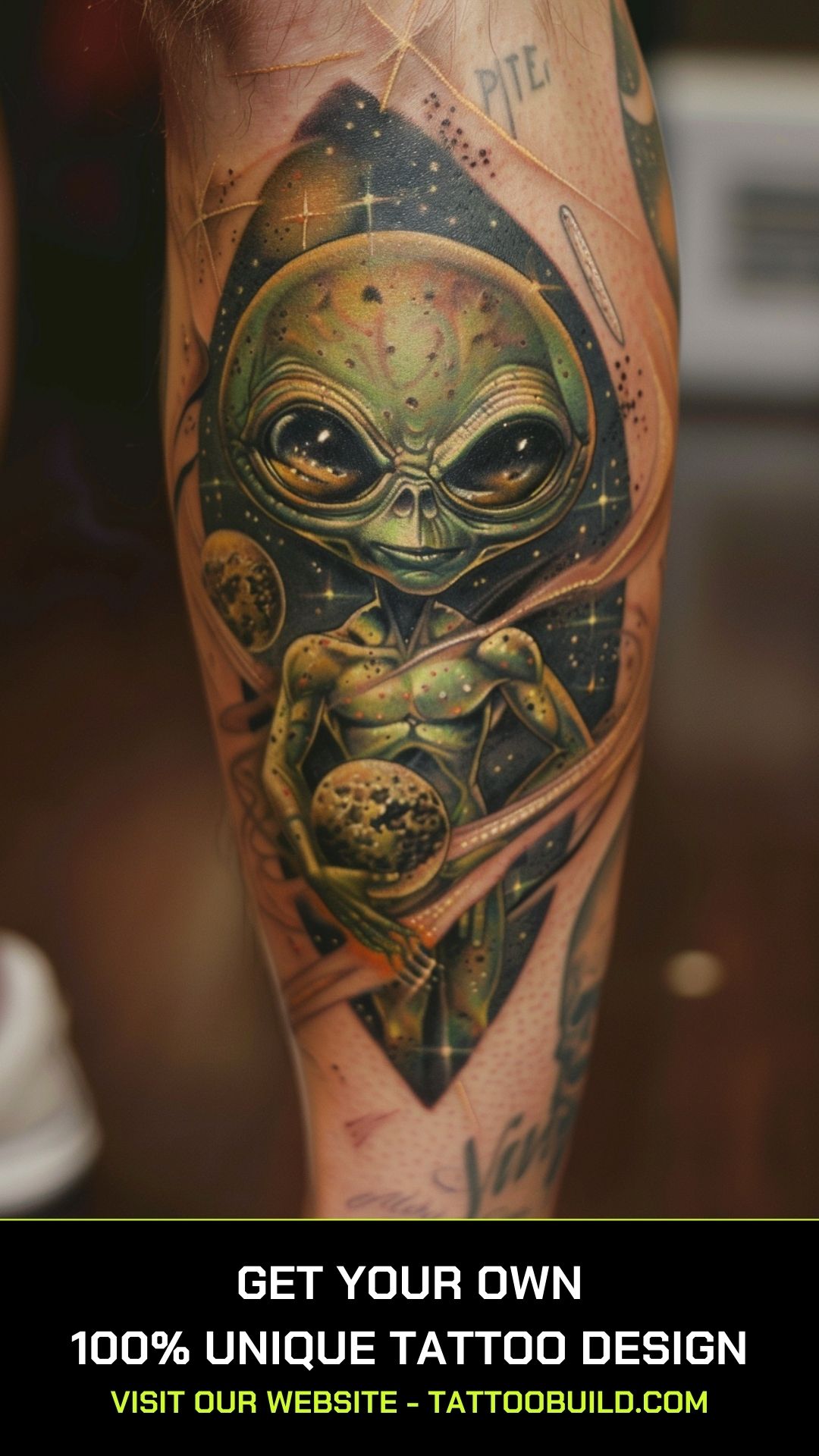 Galactic Alien Tattoo