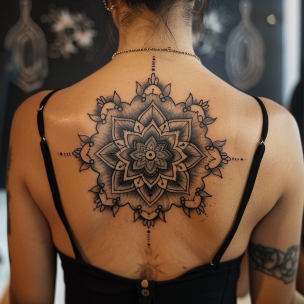 Gorgeous back tattoo design
