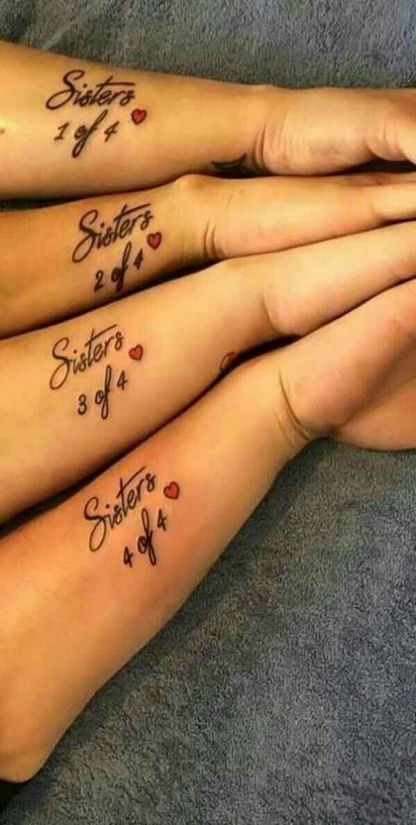 Tattoo Ideas For 4 Sisters