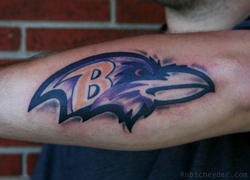 Baltimore Ravens Fan Tattoo