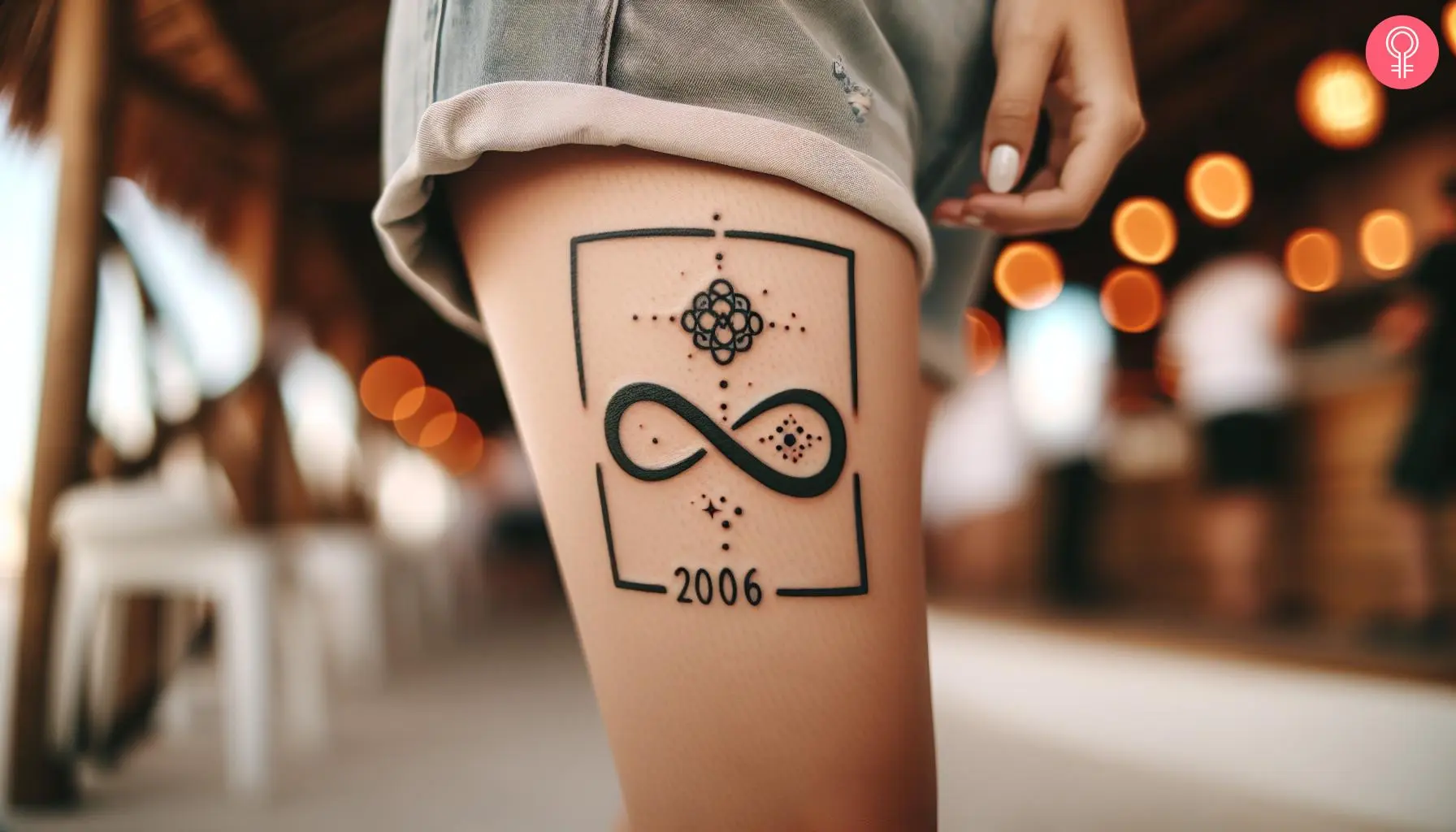 Thigh tattoo design