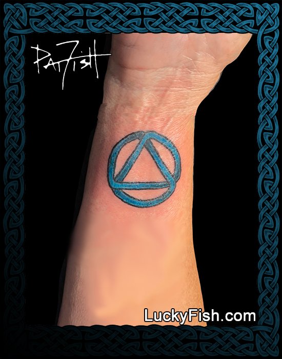 Celtic AA Alcoholics Anonymous Symbol Tattoo Design