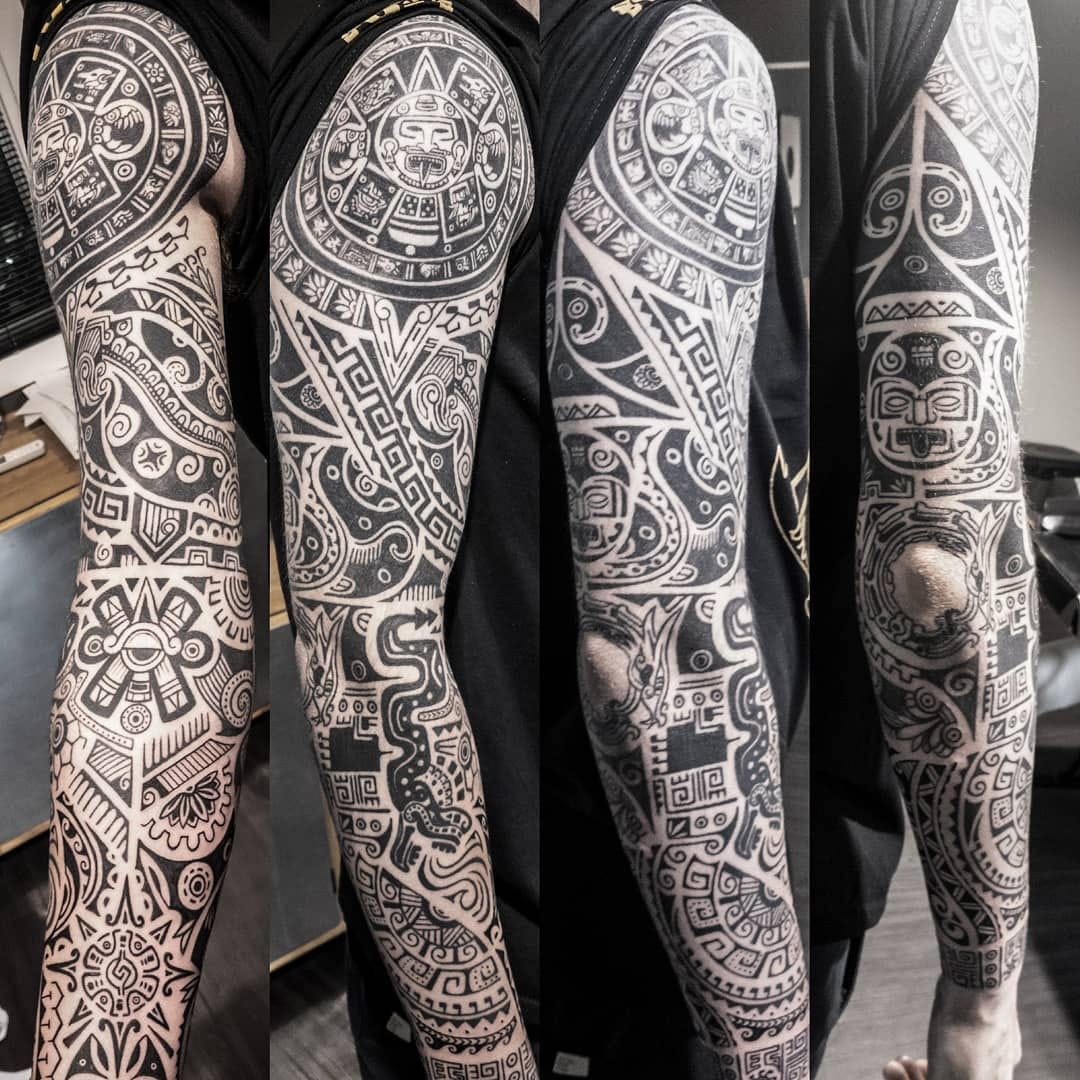 Best 12+ aztec tattoos sleeve