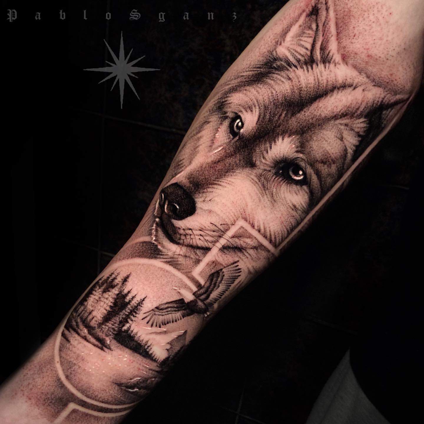 Wolf Arm Tattoo
