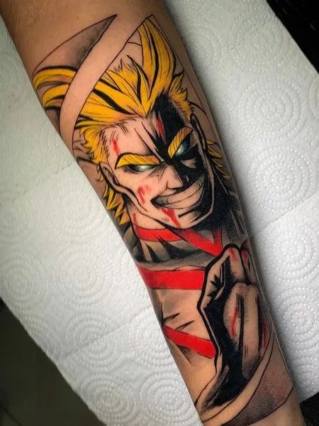 All Might with Dragon Ball Elements