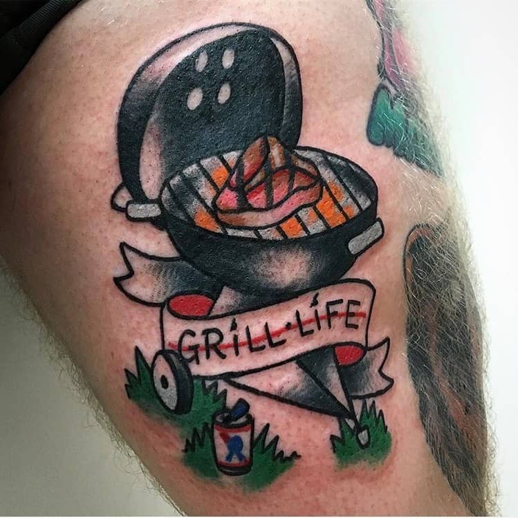 BBQ Tattoo of a grill