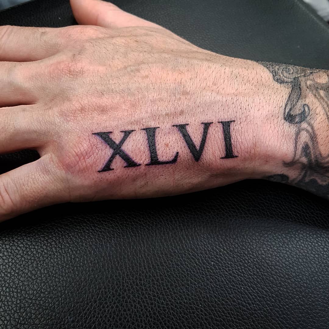 A creative number tattoo showcasing different designs