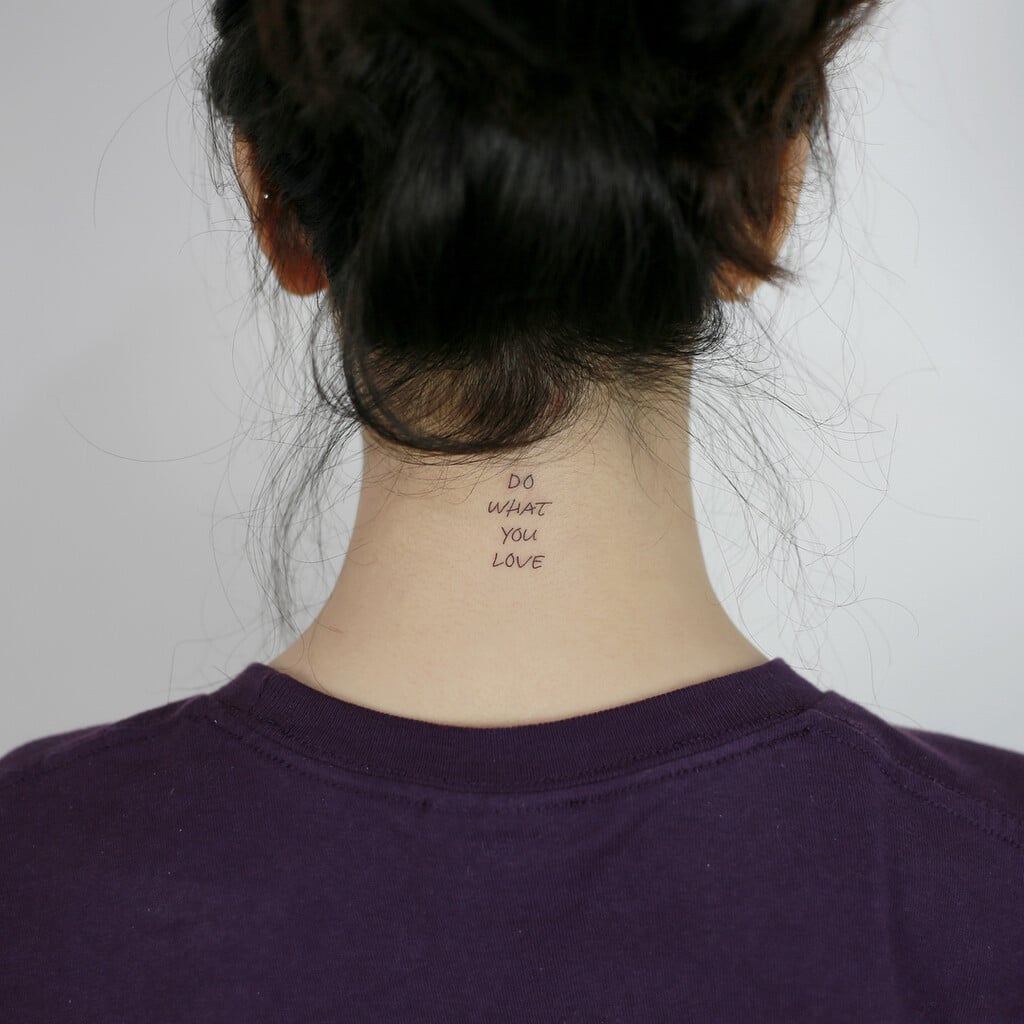 Creative Back of Neck Tattoo
