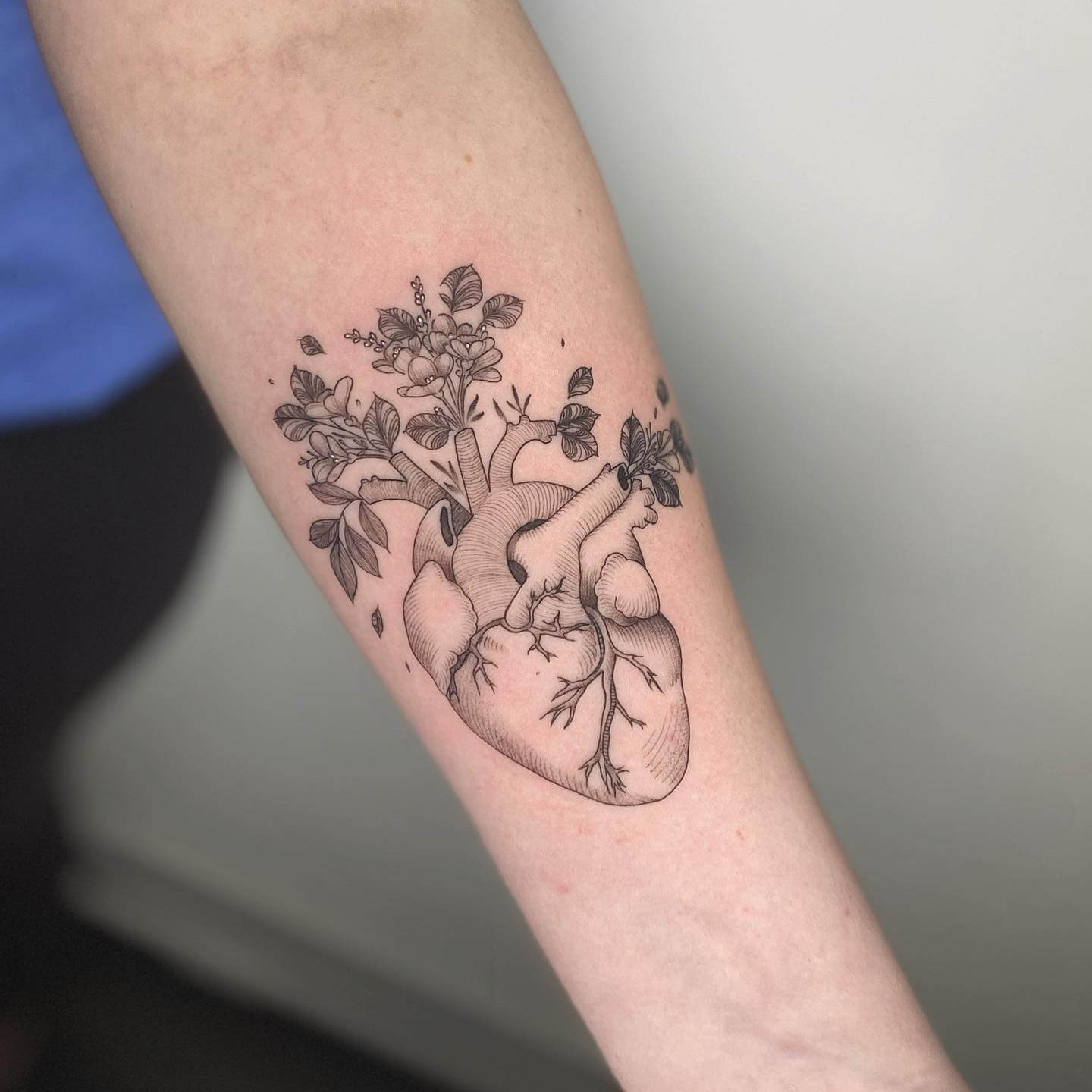 Anatomical heart tattoo design 2