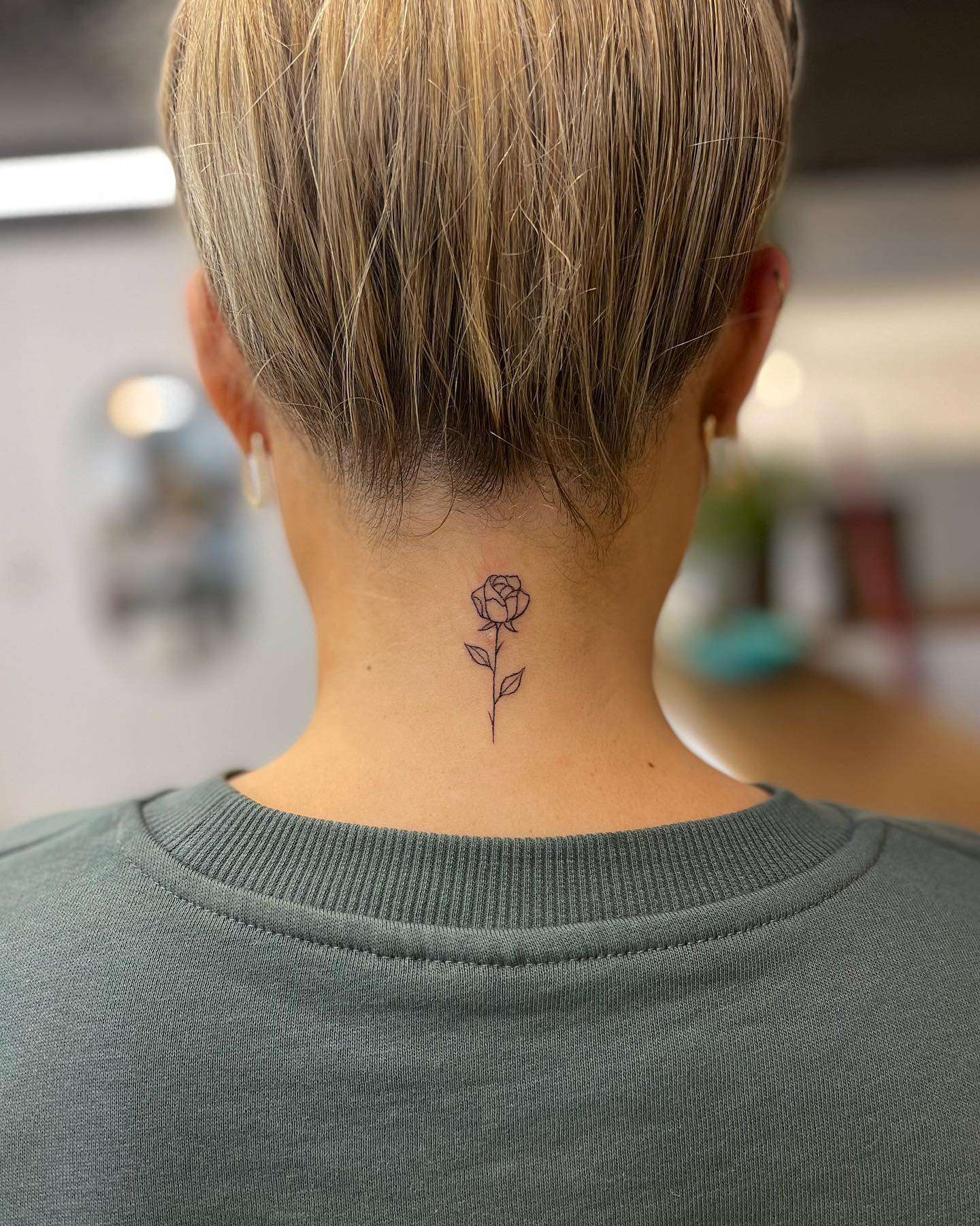 Minimalist Back Neck Tattoos