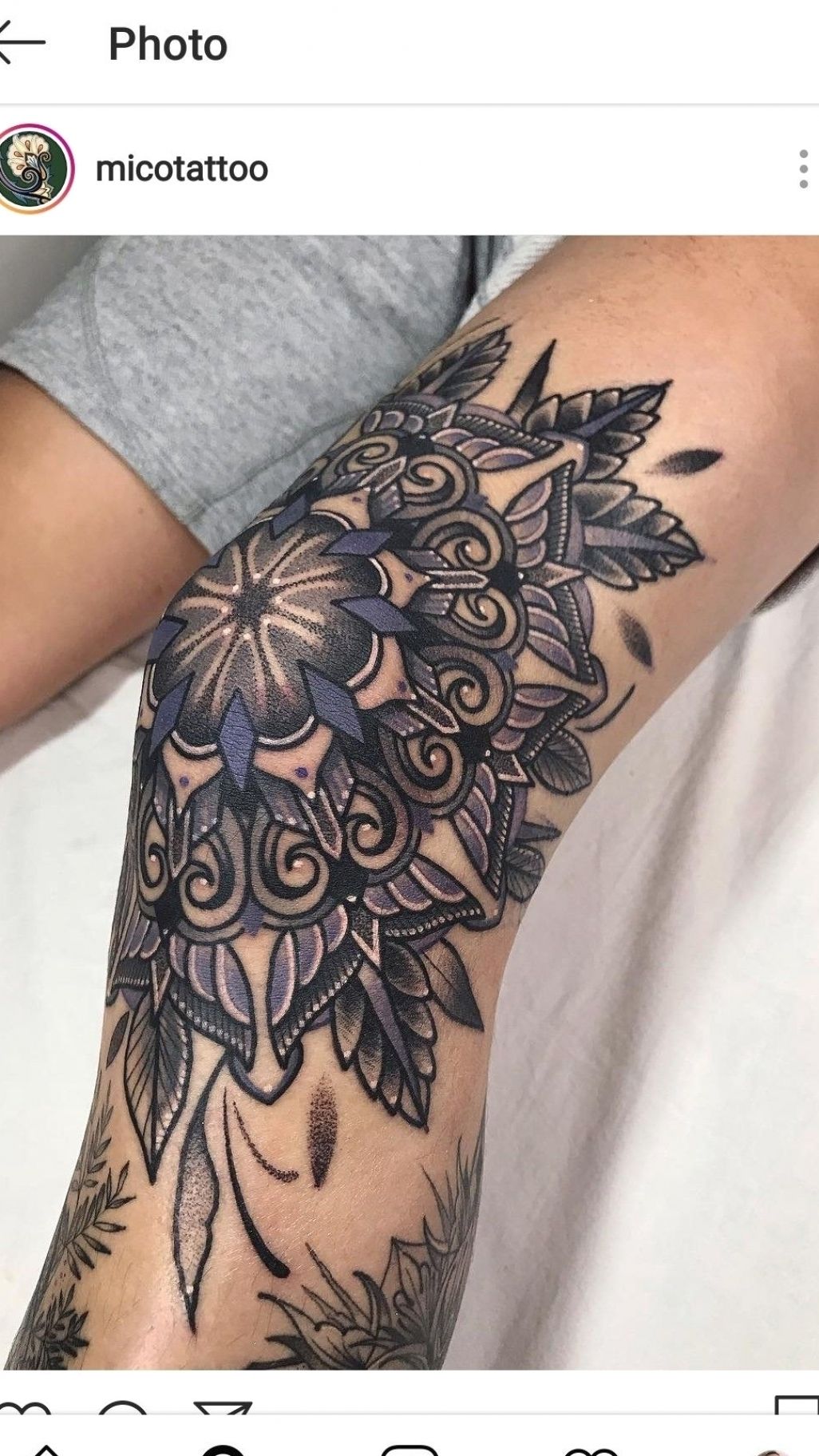 Wildlife Back Leg Tattoo