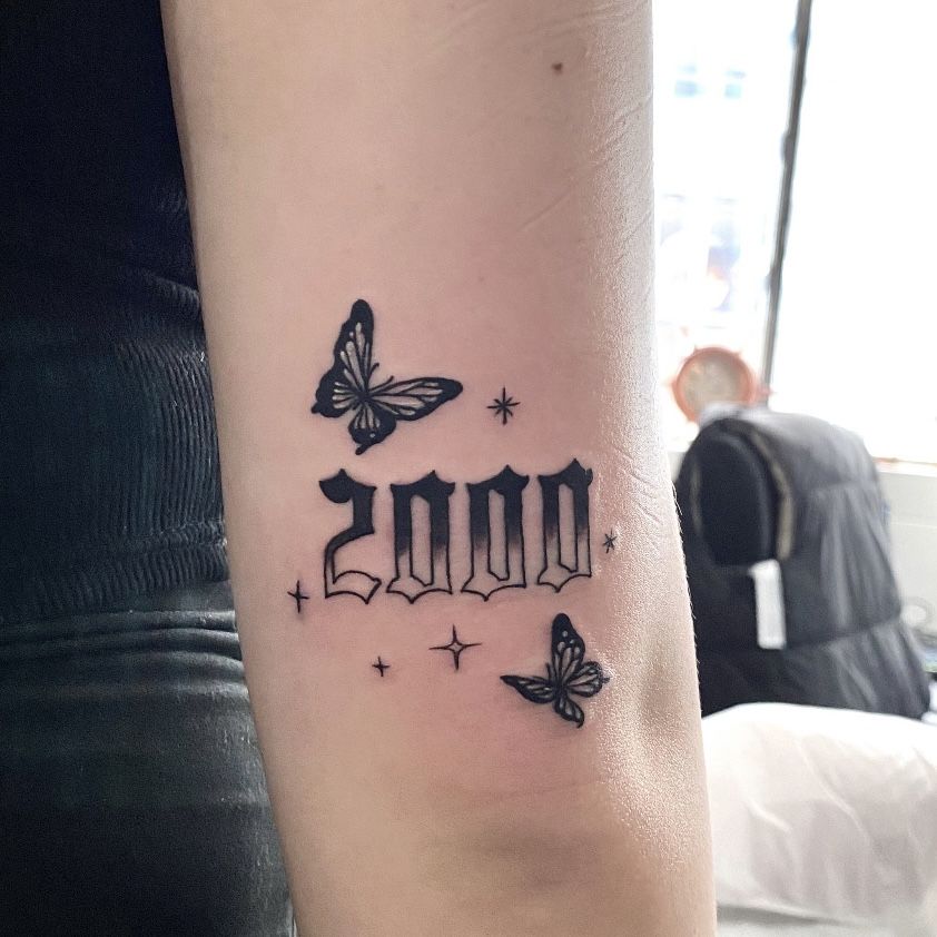 Old English Font Temporary Tattoos