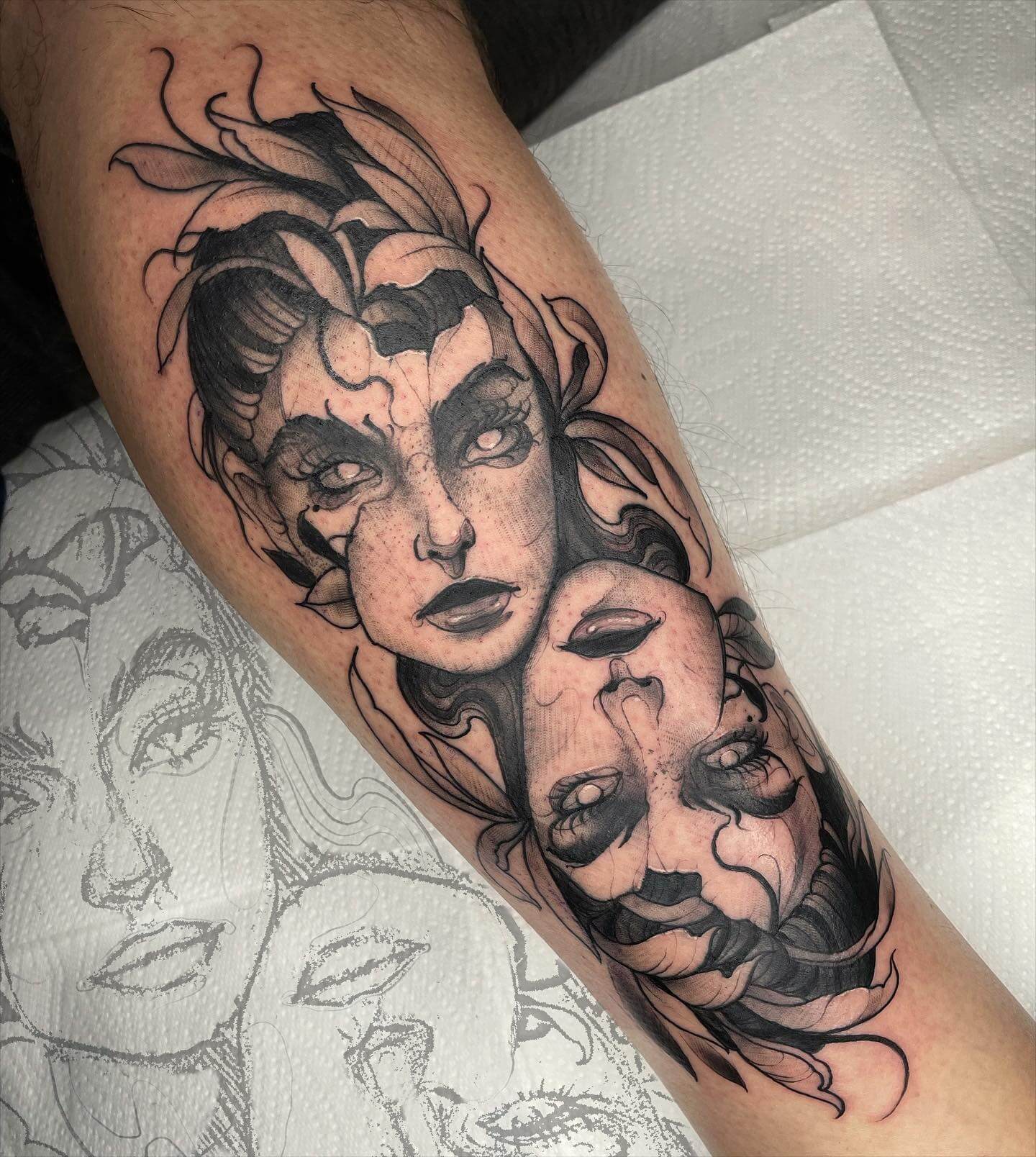 2 Face Tattoo Idea 4