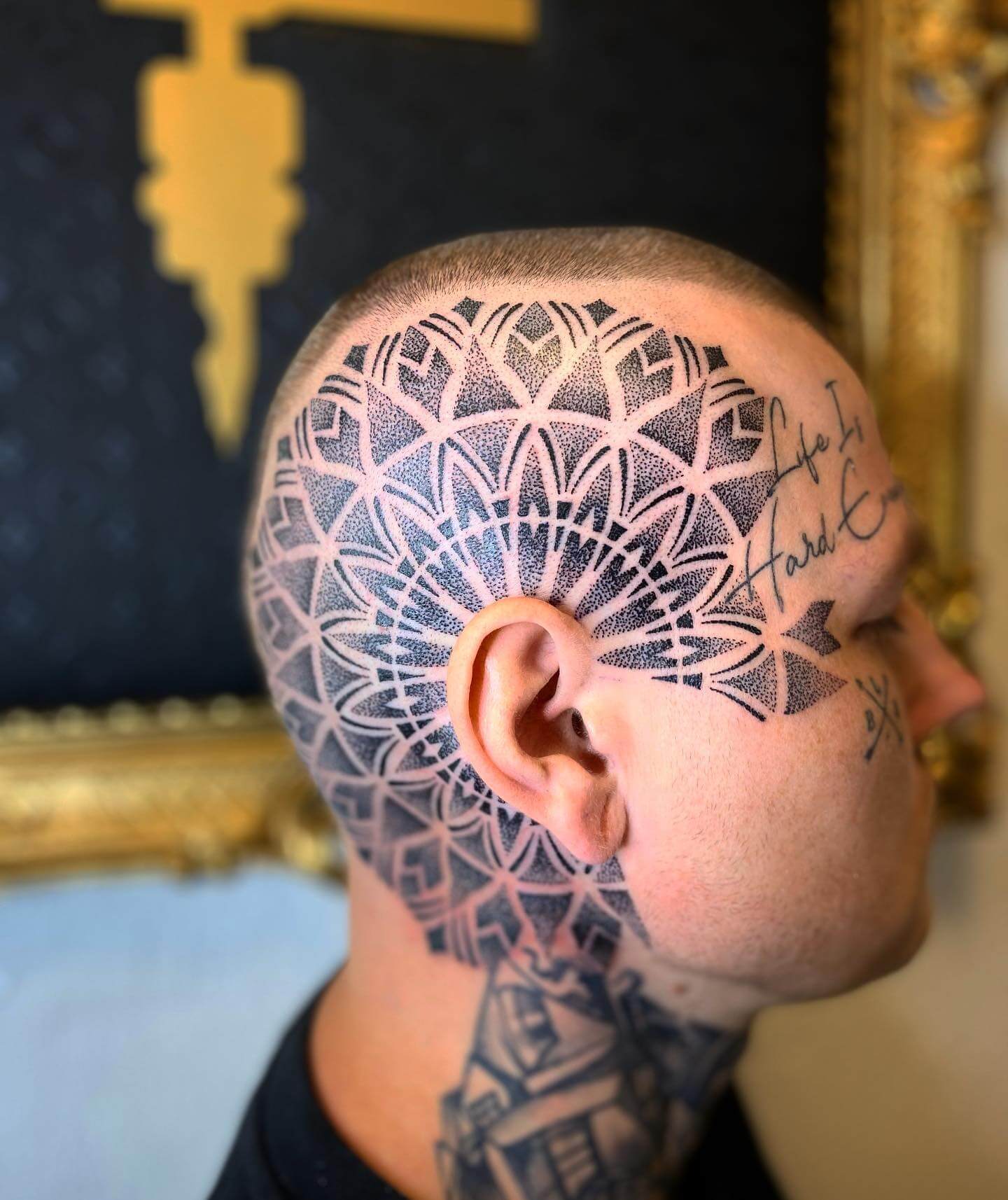 Bald Head Tattoo 1