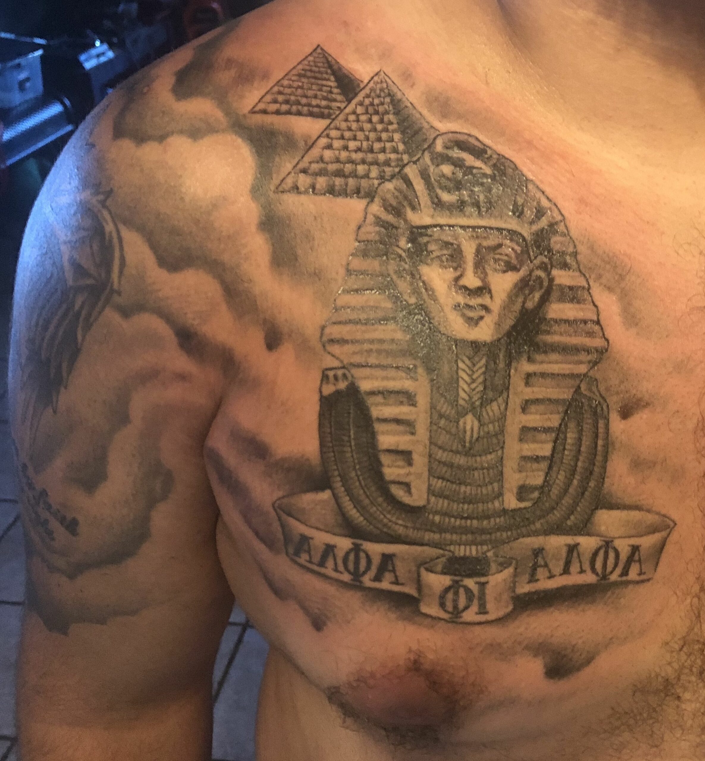 Alpha Phi Alpha Tattoo #pyramid #pharaoh #tattoos
