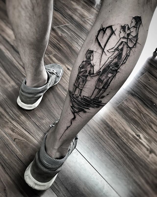 Three Stars Tattoo for a Father and His Sons