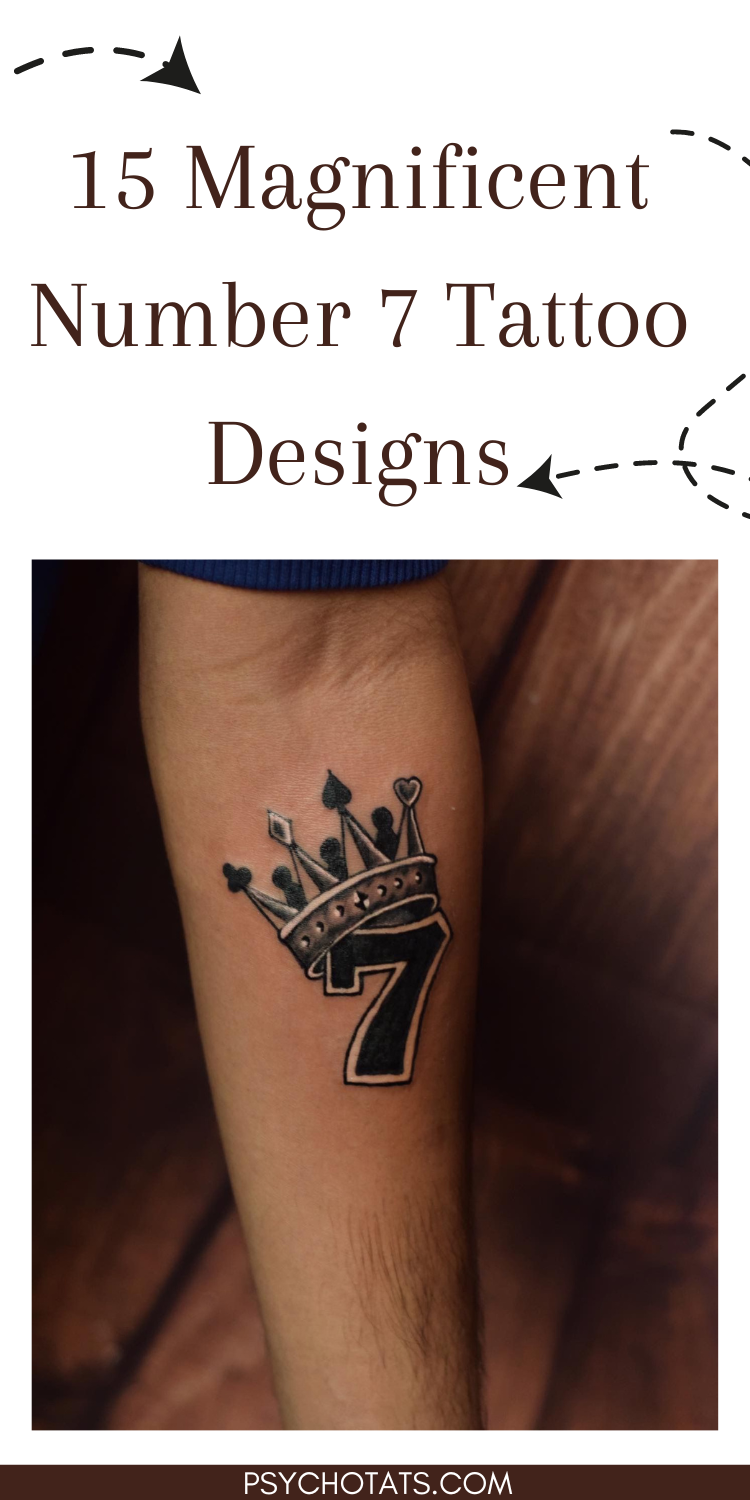 Numerology Magic: Expressions Through Number 7 Tattoo Designs