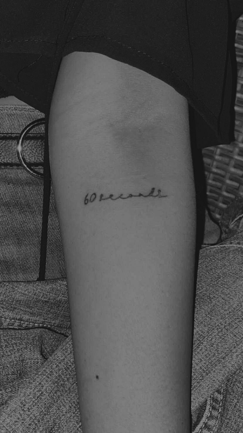 Inspiring deep meaning tattoo idea 60 seconds