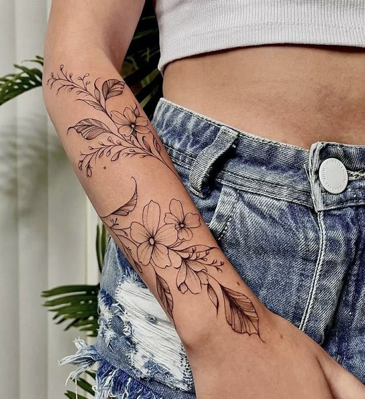 Geometric Arm Wrap Tattoo