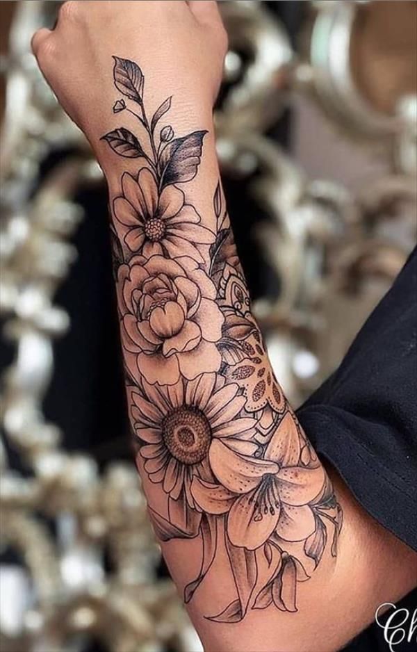 Vibrant Hibiscus Tattoo