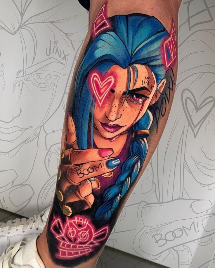 Intricate arcane-themed tattoo