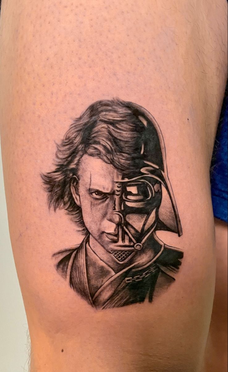 Anakin Vader Tattoo | Star wars tattoo, Darth vader tattoo, Darth vader