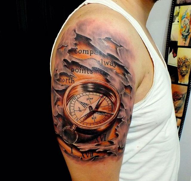 Abstract Geometric Shapes Tattoo