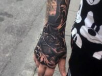 3d-rose-badass-hand-tattoo-ideas-for-gentlemen