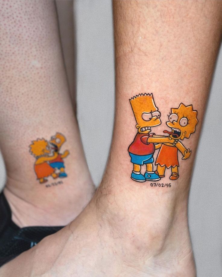 Bart and Lisa by © Sebastian Tattoo
