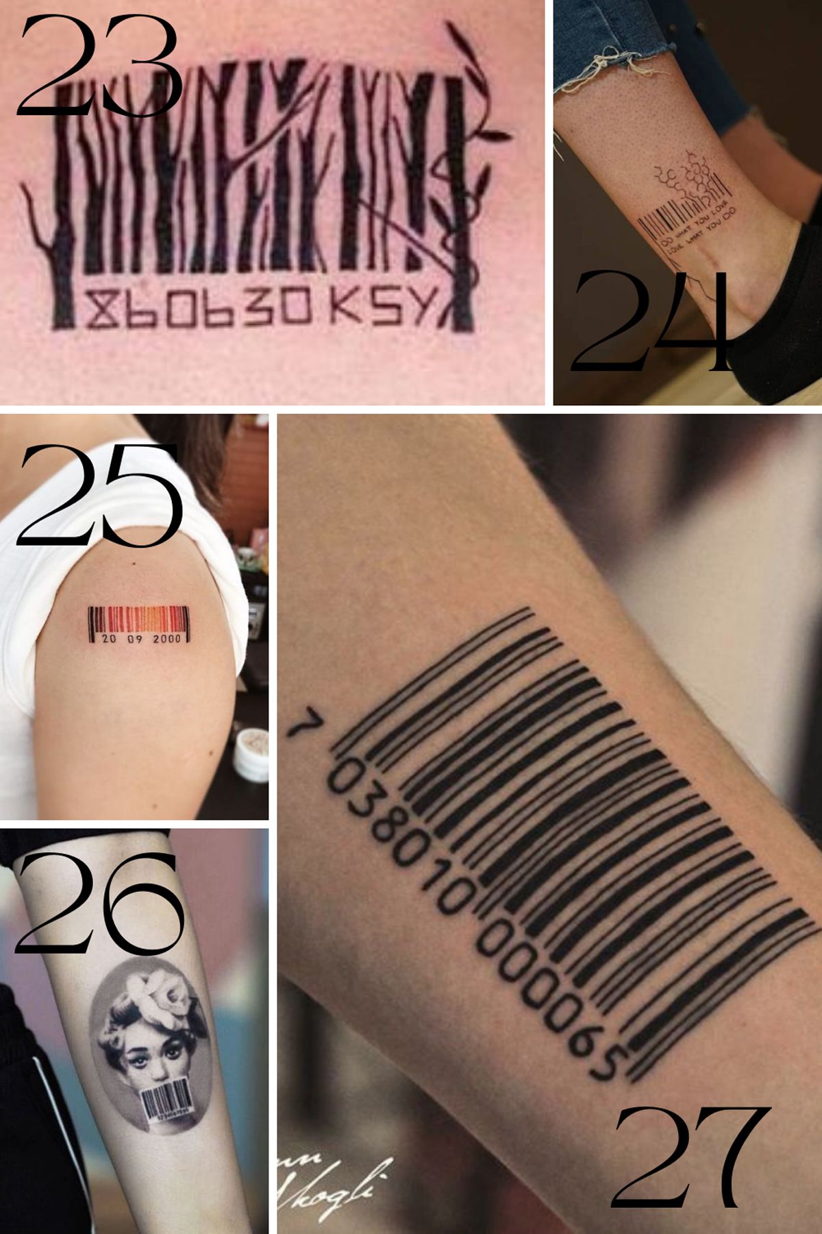 27 cool barcode tattoo ideas designs – Artofit