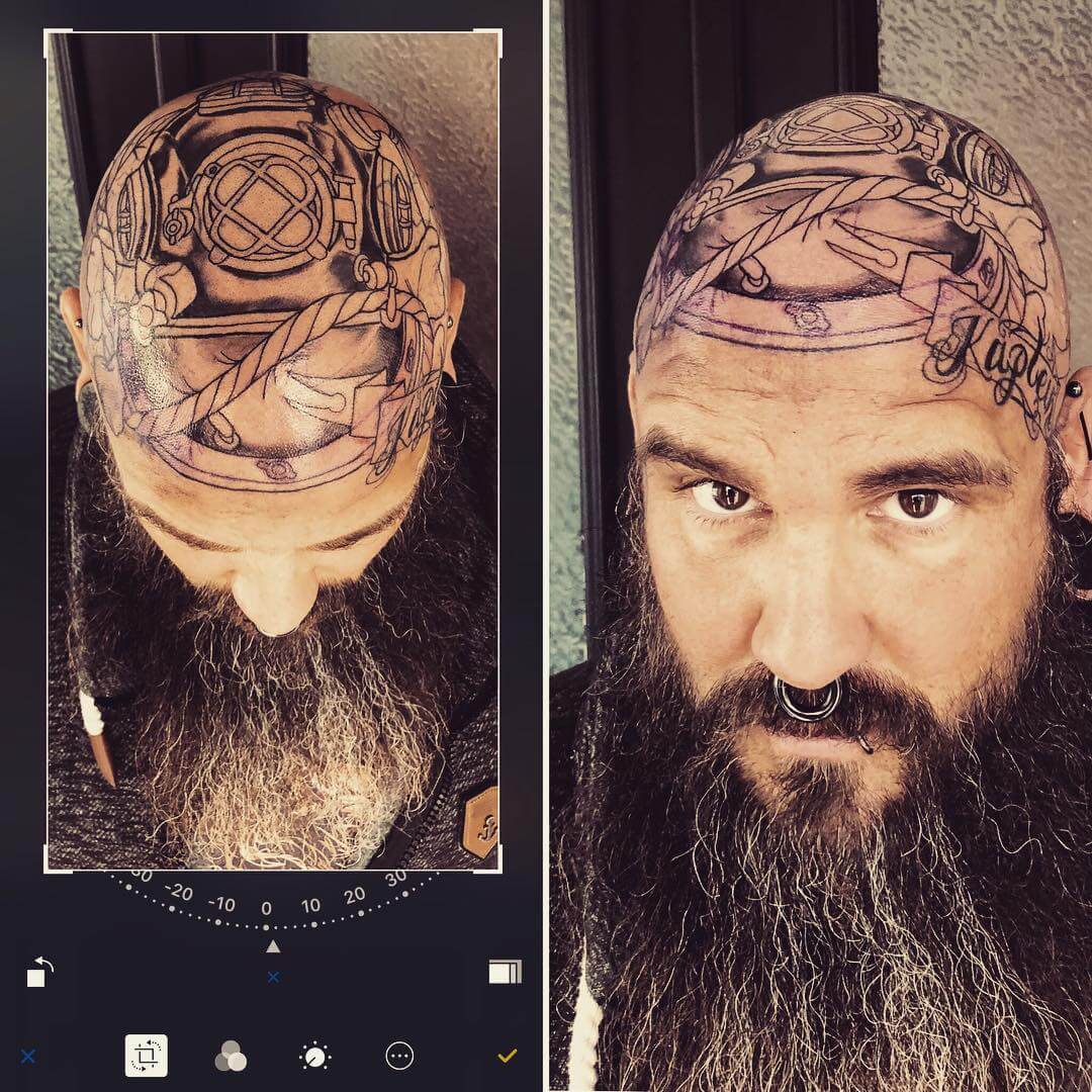 Bald Head Tattoo 2