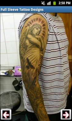 Personal symbols sleeve tattoo