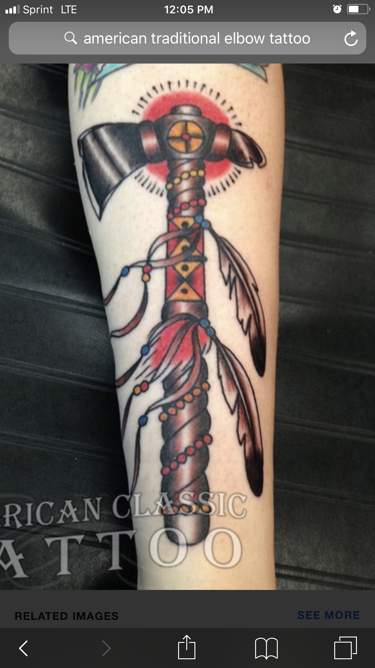 Elbow Tattoos, American Traditional, Bruno