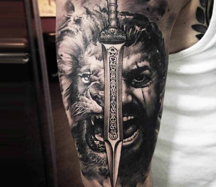 Spartan Shield Tattoo