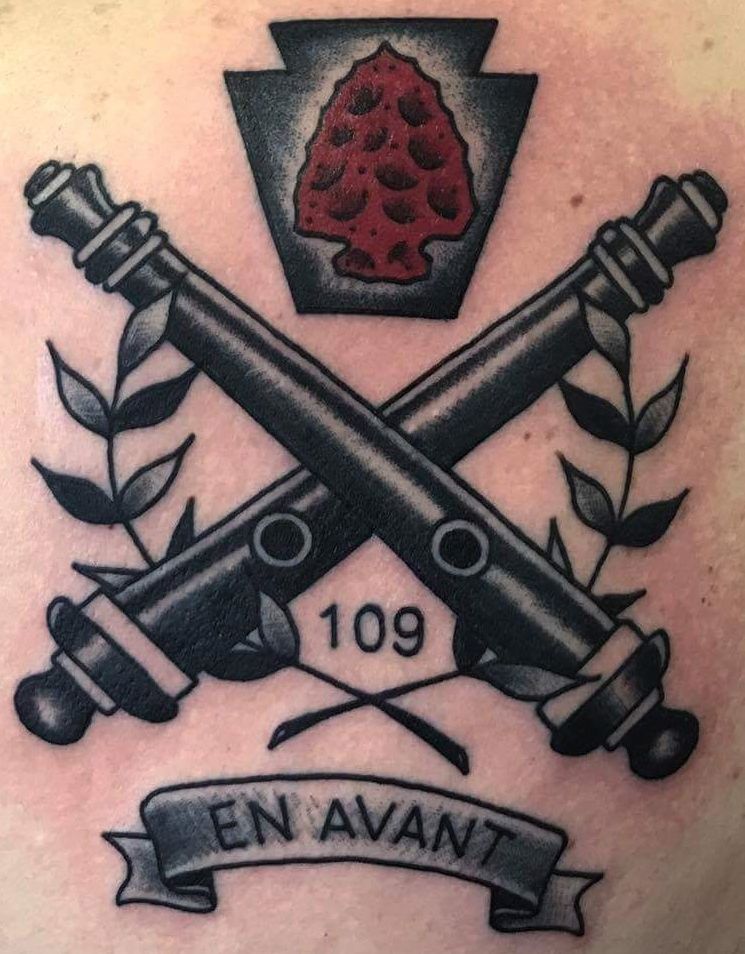 More Artillery Tattoo Designs