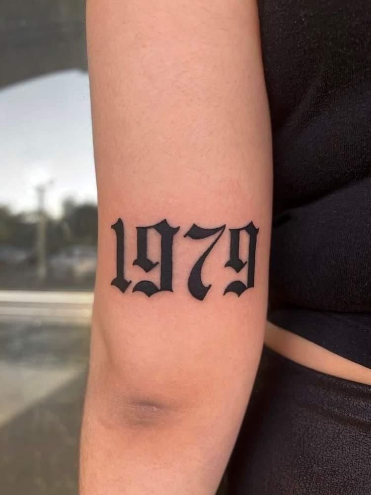 1979 Birth Year Tattoo