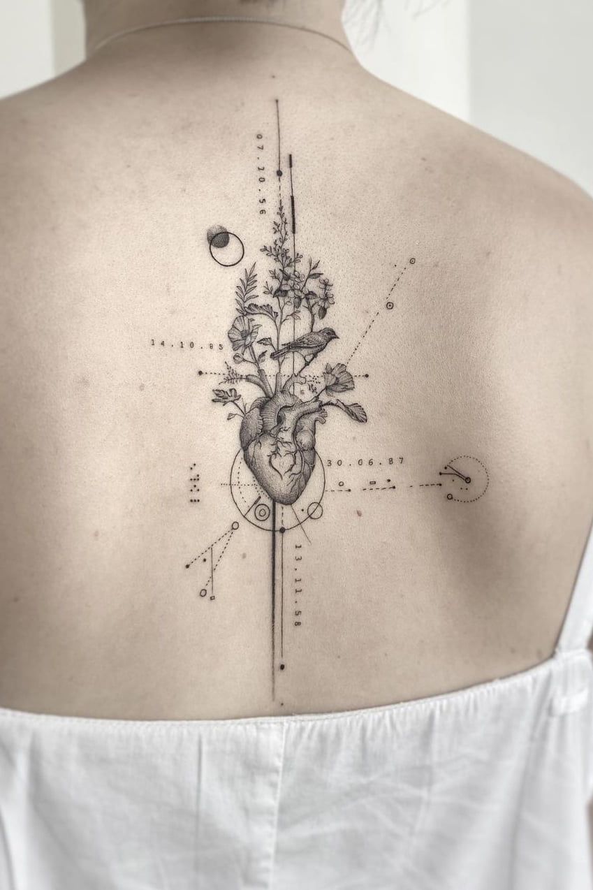 Unique Back Tattoo
