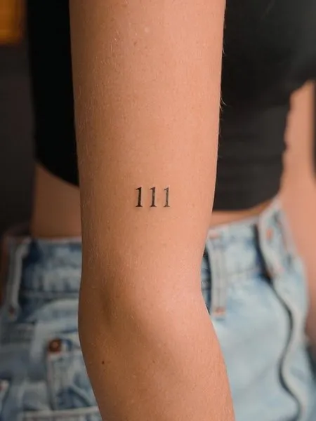 Simple 111 Tattoo Design