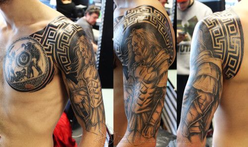 Classic Spartan Symbolism Tattoo
