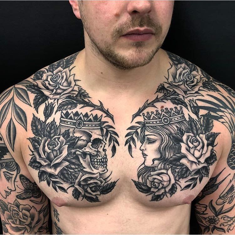Unleash your inner strength the top 10 powerful chest and arm tattoo