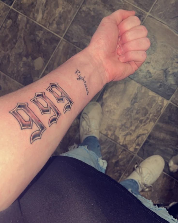 Juice Wrld 999 Inspired Tattoo