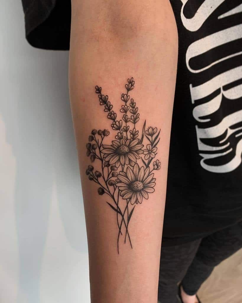 Delicate Flower Tattoos