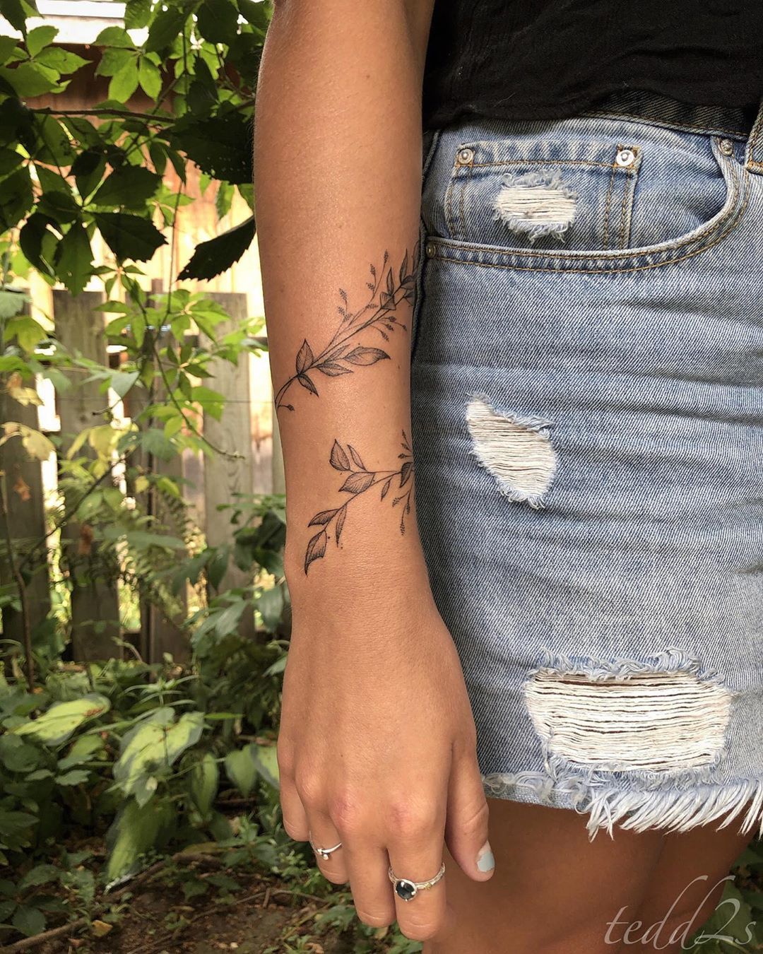 Minimalist Arm Wrap Tattoo